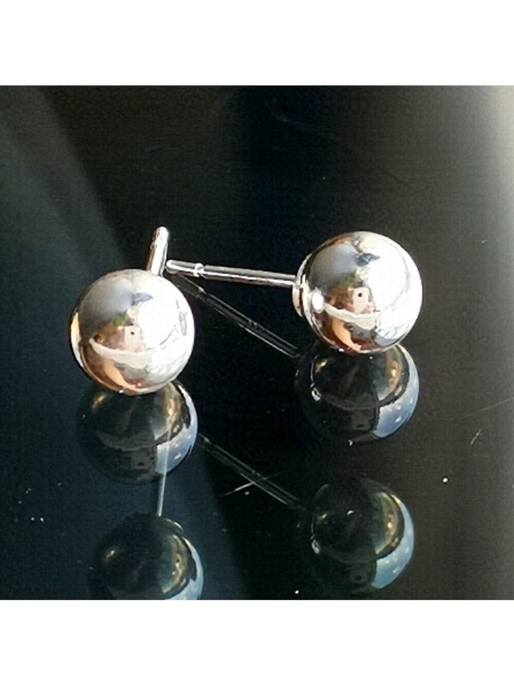 NWT Sterling Silver 8 mm ball stud earrings